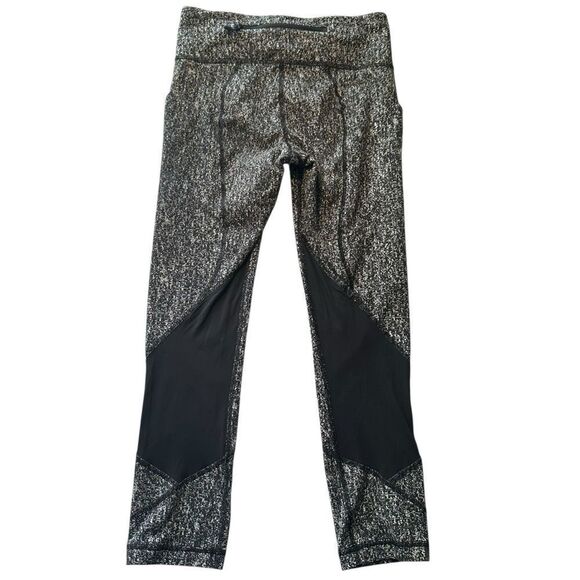 Lululemon Pace Rival Crop Black White size 4 - Picture 3 of 7